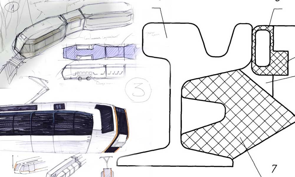 Резиновый профиль для трамвайных рельс