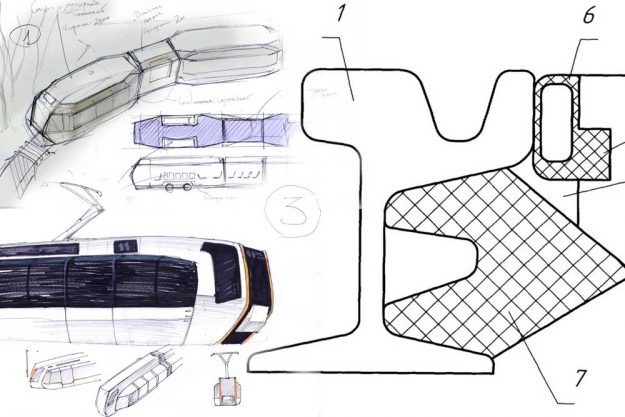 Резиновый профиль для трамвайных рельс